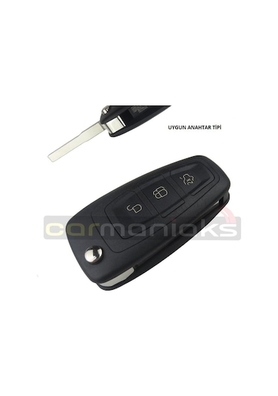 Ford Uyumlu Uyumlu Anahtar Karbon Metal Anahtar Kılıfı (421434785)