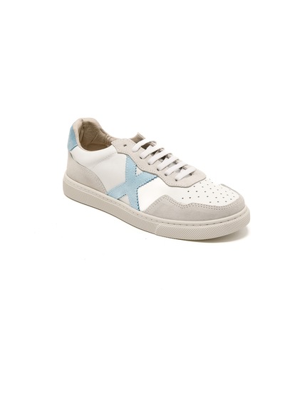 Sneaker Günlük Kadın Rc-25y-006-m44 John May Beyaz Cilt-a.mavi Süet Beyaz Cilt-a.mavi Süet Beyaz - Açık Mavi