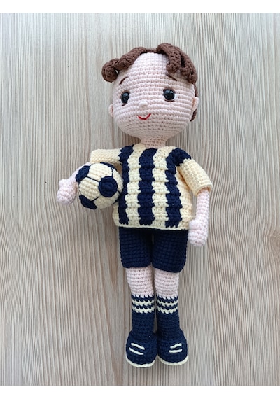 El Yapımı Amigurumi Taraftar Bebek/türkiye/gs/fb/ts/bjk / Hediyelik/koleksiyonluk 33 Cm