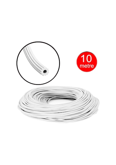 Aletçantam Alüminyum Sineklik Teli Fitili Beyaz 5mm Kapı Pencere Tül Sabitleme Lastik Contası -10 Metre