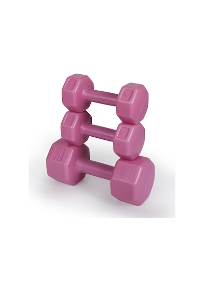 Psspor 3 Set Pembe Renk Dambıl Seti 2 Adet 1kg - 2 Adet 2kg - 2 Adet 3kg Gönderim Yapılmaktadır
