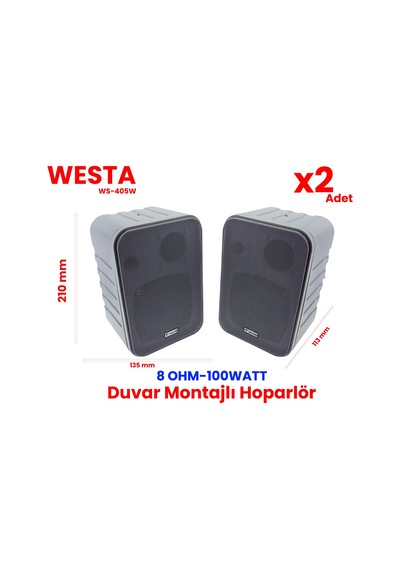 Westa Ws-405w Duvar Tipi Hoparlör - 100w, 91db Hassasiyet, 80-16k