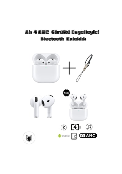 Air 4 Anc Gürültü Engelleyici Bluetooth Kulaklık İos Ve Android Uyumlu 2025 Sürüm Kablosuz Kulaklık