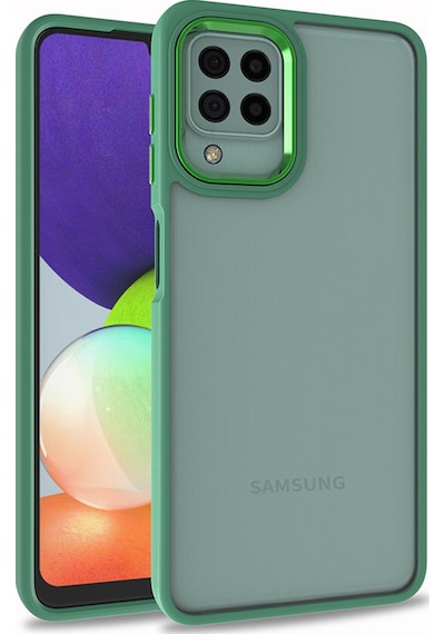 Zore Galaxy Uyumlu M32 Kılıf Msra Flora Kapak - Yeşil Yeşil