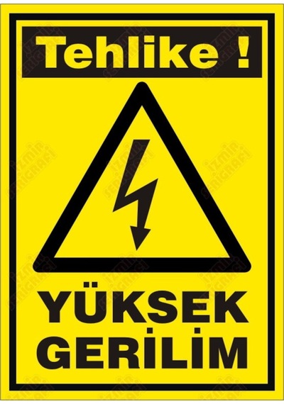 Tehlike Yüksek Gerilim Levhası