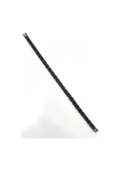 Siyah Çelik Erkek Çelik Bileklik Boy 21.5 Cm / En 0.6 Mm - Ebl0077