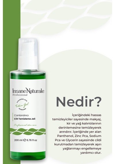 Insane Naturale Arındırıcı Ve Canlandırıcı Yüz Temizleme Jeli 200 ML