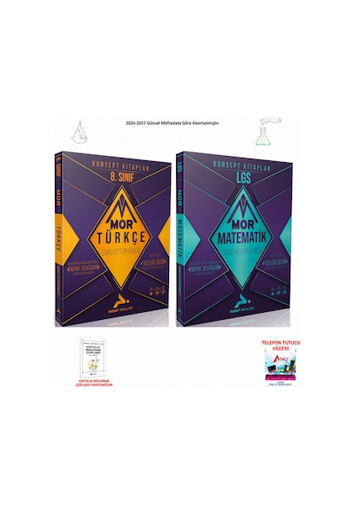 Paraf 8. Sınıf Lgs Mor Türkçe+matematik 2 Kitap Seti