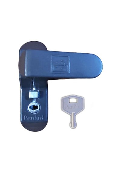 Penkid Pvc Çocuk Emniyet Kilidi Düğmeli Anahtarlı Antrasit