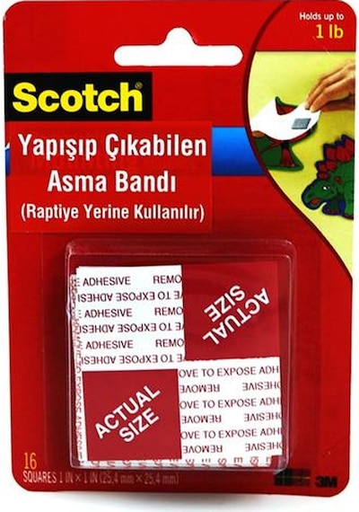 3M 108 Scotch Çift Taraflı Yapışıp Çıkabilen  Bant