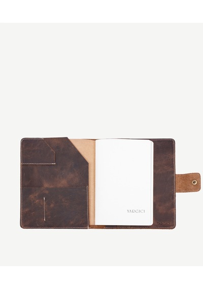 Yargıcı Kraf Defter Deri Defterlik 25keda9004x 003 Kahverengi
