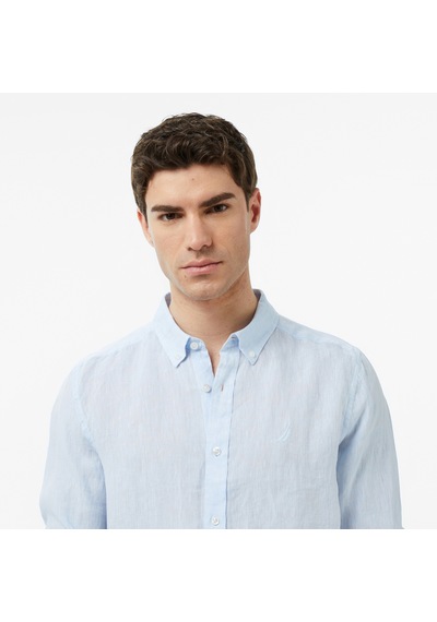 Nautica Erkek Mavi Regular Fit Keten Gömlekdüzw65103t