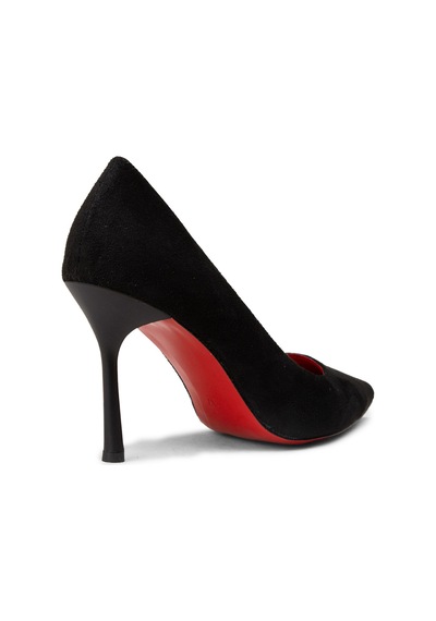 Deery Kadın Siyah Süet Stiletto Topuklu Ayakkabı - P4539zsyhm03 siyah