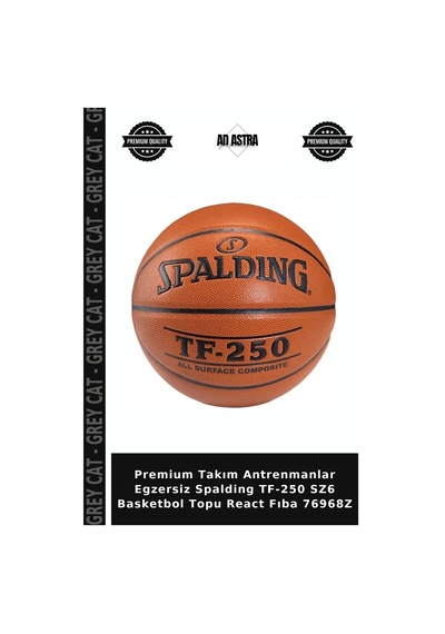 Premium Takım Antrenmanlar Egzersiz Spalding Tf-250 Sz6 Basketbol Topu React Fıba 76968z