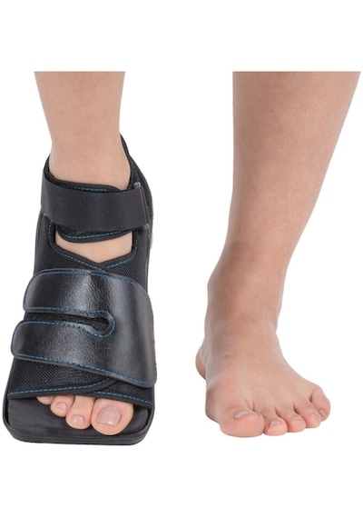 Halluks Valgus Ayakkabısı Taban Kısmı Kaydırmaz Kauçuk, Erken Mobilizasyona Yardımcı Olur. Siyah