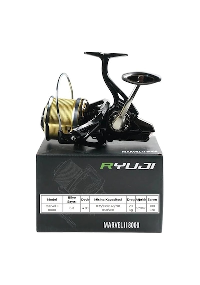 Ryuji Marvel Iı 8000 Surf Olta Makinası-8736 - Altın - Siyah