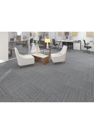 Karo Halı-river Line 01 1 Karo: 50 X 50 Cm 1 Paket: 8 M² Gri