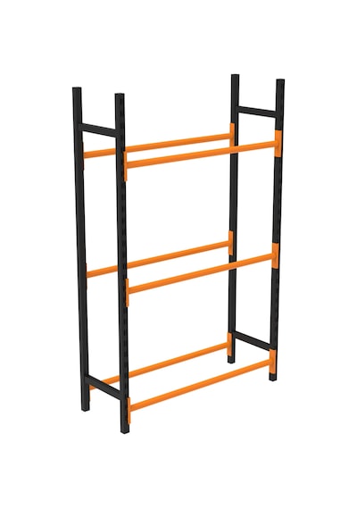 3 Katlı Lastik İstifleme Rafı, Mini Rack 40x120 Cm-150 Cm Çok Renkli