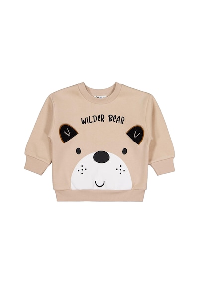 Civil Boys Bear Baskı-nakışlı 2-5 Yaş Sweatshirt - Bej