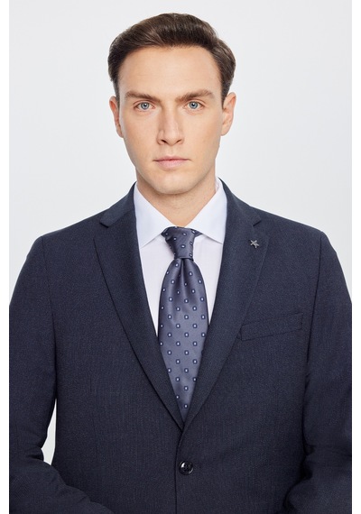 Erkek Lacı Slim Fit Dar Kesim Mono Yaka Kapak Cep Esnek Takım Elbise Lacı