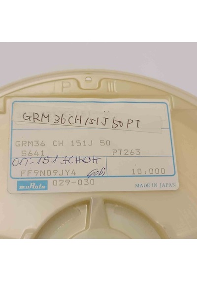 Grm36ch151j50 150pf 50v 402 Smd Seramik Kondansatör 1000 Adet