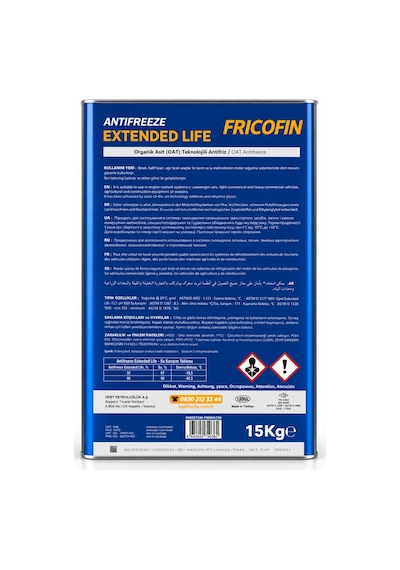 Opet Fuchs Extended Life 15 Kg Oat Organik Uzun Ömürlü Konsantre Antifriz