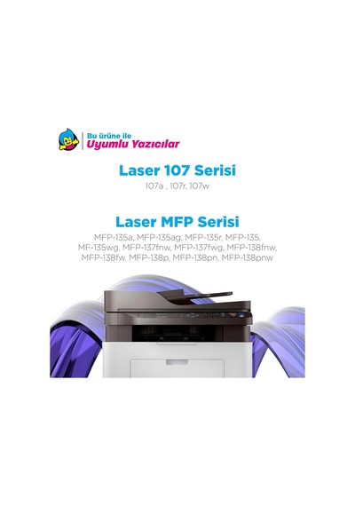 Hp Uyumlu 106a / W1106a Muadil Toner 2'li  Paket - Çipli / 107a / 107w / Mfp 135w / Mfp 137fnw