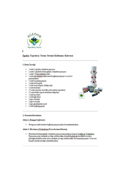 Tr Egedor 15li Büyük Hidroponik Yetiştirme Sistemi Yeni Sistem, Modüler Topraksız Tarım Sistemi 7 Lt Full Set