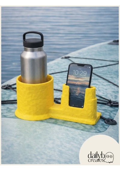 Sup Board Telefon Termos Tutucu Paddle Board Kano Aksesuar 3d Baskı Lastik Bağlantılı-siyah