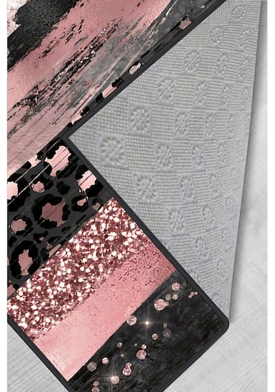 Rovigo Home Dijital Baskı Yıkanabilir Kaymaz Taban Salon Halısı RVG0240 Çok Renkli