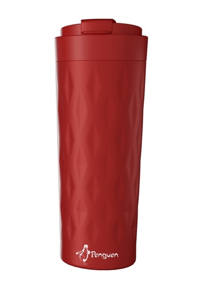 Penguen Baklava Desen Mug Termos 500 Ml Açık Beyaz