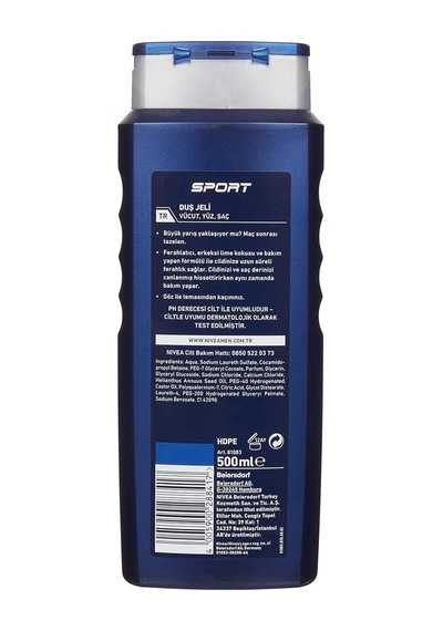Nıvea Men Erkek Sports Duş Jeli, 500 Ml, 3ü 1 Arada Kullanım, Vücut, Yüz Ve Saç, 24 Saat Ferahlık, E Sku: Smg8690010388391 Diğer Nıvea Men Erkek Sports Duş Jeli, 500 Ml, 3ü 1 Arada Kullanım, Vücut, Yüz Ve Saç, 24 Saat Ferahlık, E Sku: Smg8690010388391 Diğer