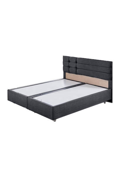 Viyana İkili Set, Viyana Çift Kişilik Baza Başlık Seti Antrasit 150 x 200