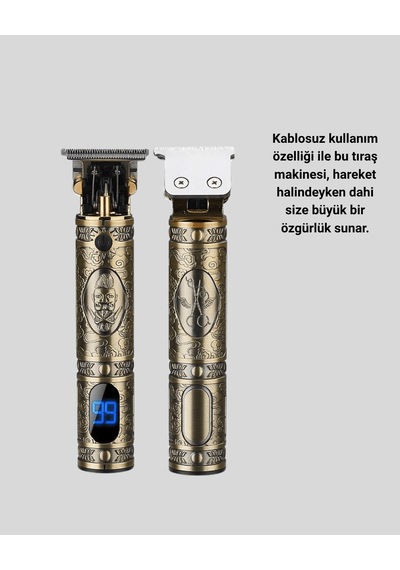 Kablosuz Tıraş Makinesi, 1800 Mah Batarya, Sessiz Motor 1 - 2 Saat
