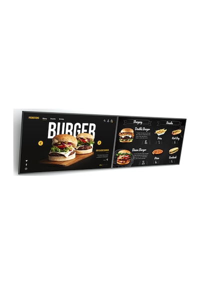 Cletech 2x1 LCD Monitör / Tv Menuboard Duvar Askı Aparatı (43'' - 55'' Arası)