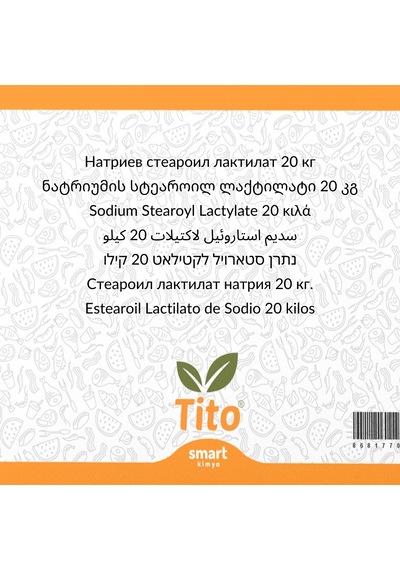 Sodyum Stearoil Laktilat Ssl E481 20 Kg