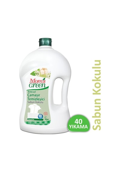 Mom's Green Bitkisel Sıvı Çamaşır Deterjanı  Sabun Kokulu Beyazlar 40 Yıkama