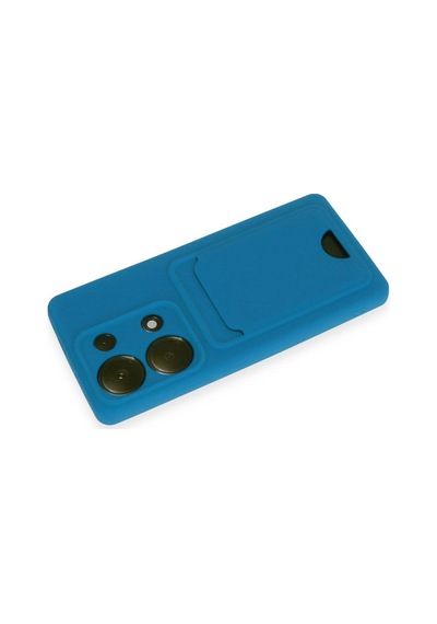 Xiaomi Redmi Note 13 Pro 4g Kılıf Kelvin Kartvizitli Silikon - Mavi -