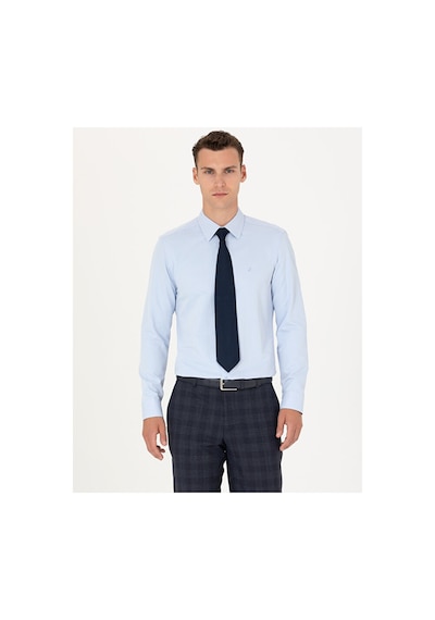 Pierre Cardin Slim Fit Uzun Kollu Basic Gömlek 50277778-vr003 Mavi