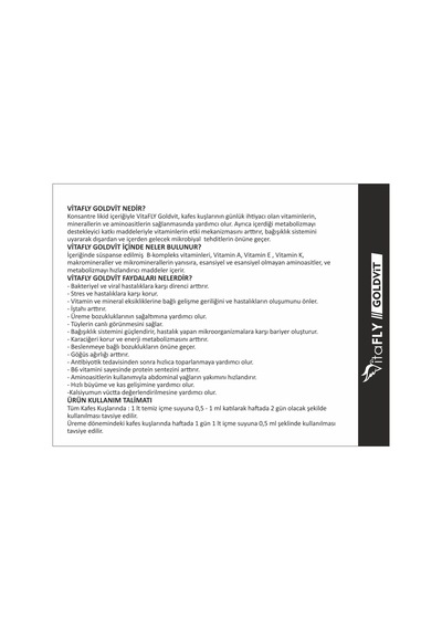 Fly Vet Vitafly Goldvit 250ML Multivitamin