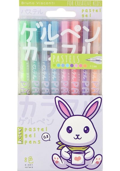 Jel Kalem Seti "pastels.", 0.8 , 8 Renk Pastel