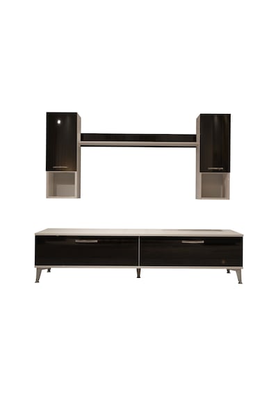 Decoraktiv Eko 5da Slm Std Silver Tv Ünitesi Tv Sehpası Beyaz - Siyah