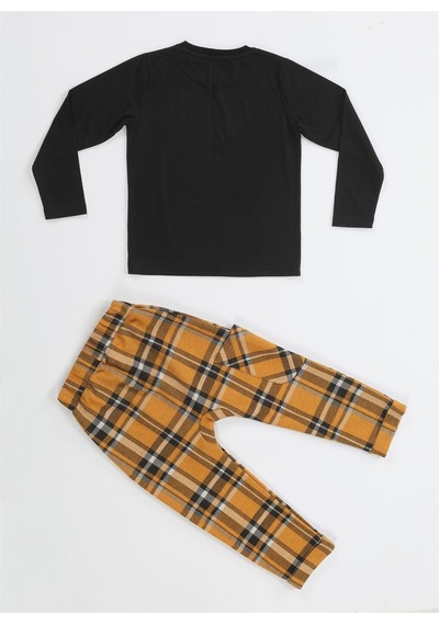 Casabony Casa Laci Ekose Pantolon + T-shirt Takım-desenli