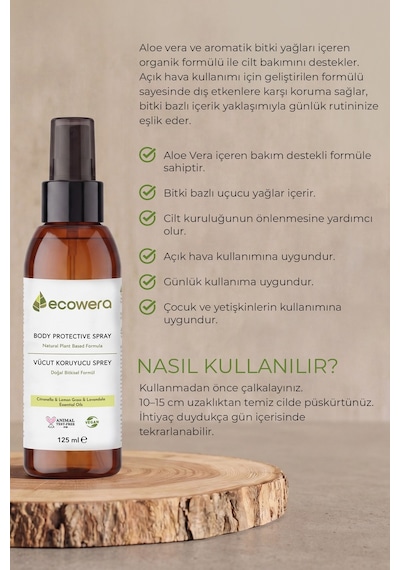Ecowera Vücut Koruyucu Sprey 125 ML