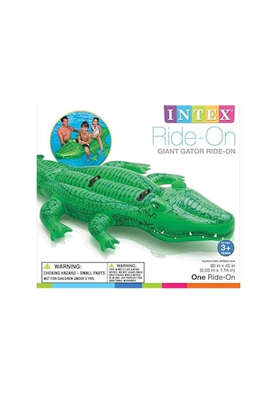 Intex Giant Gator Ride-on - Aufblasbarer Reittier - 203 X 114 Cm