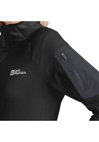Jack Wolfskın Jack Wolfskin Prelight Fz Kadın Siyah Polar Ceket 6000 Siyah
