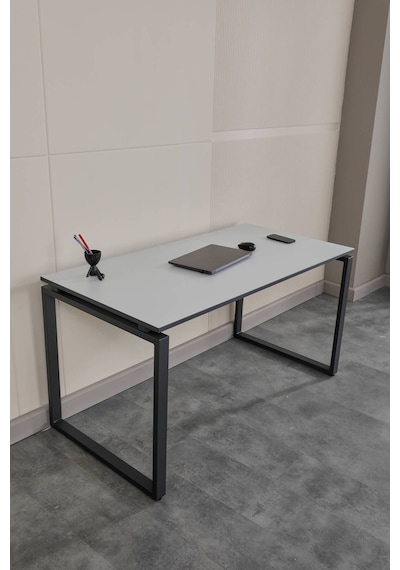 Sehpol Çalışma Masası Dikdörtgen Ayaklı 140x70x73 Cm Antrasit Gri
