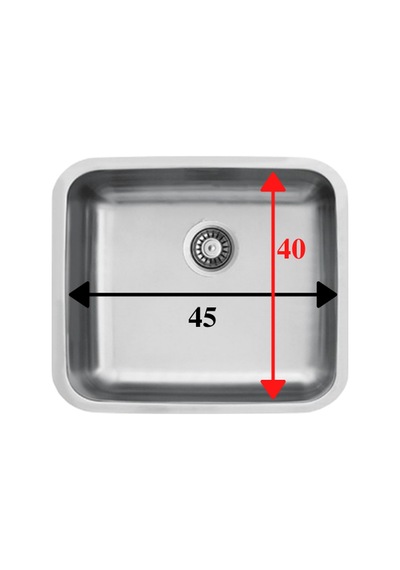 Ukinox D450 Dekorlu Tezgah Altı Eviye ( 40 x 45)