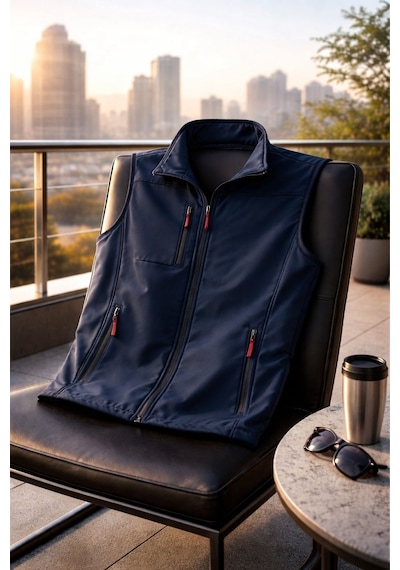Vatan Tekstil Dik Yaka Slim Fit 3 Cepli Softshell Erkek Yelek Su İtici Kumaş Lacivert Vatan Tekstil Dik Yaka Slim Fit 3 Cepli Softshell Erkek Yelek Su İtici Kumaş Lacivert
