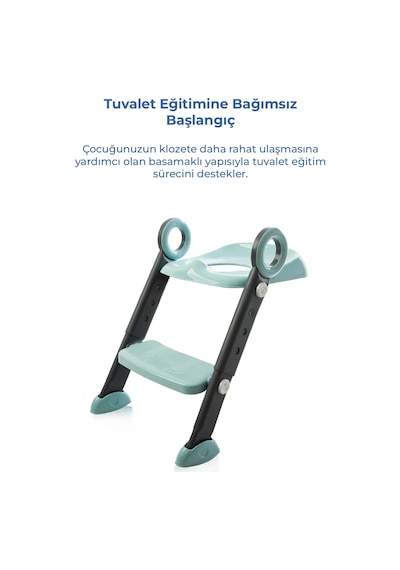 Babyjem Basamaklı Katlanır Klozet Adaptörü Antrasit